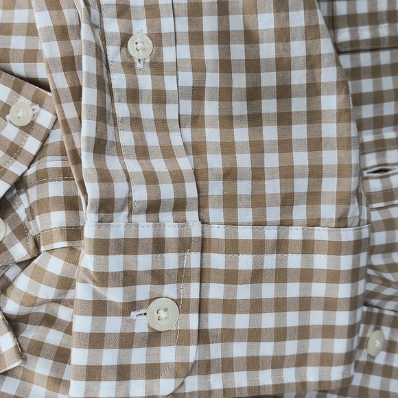 Vineyard Vines Brown & White Check Tucker Shirt Classic Fit Size M EUC - Picture 6 of 8